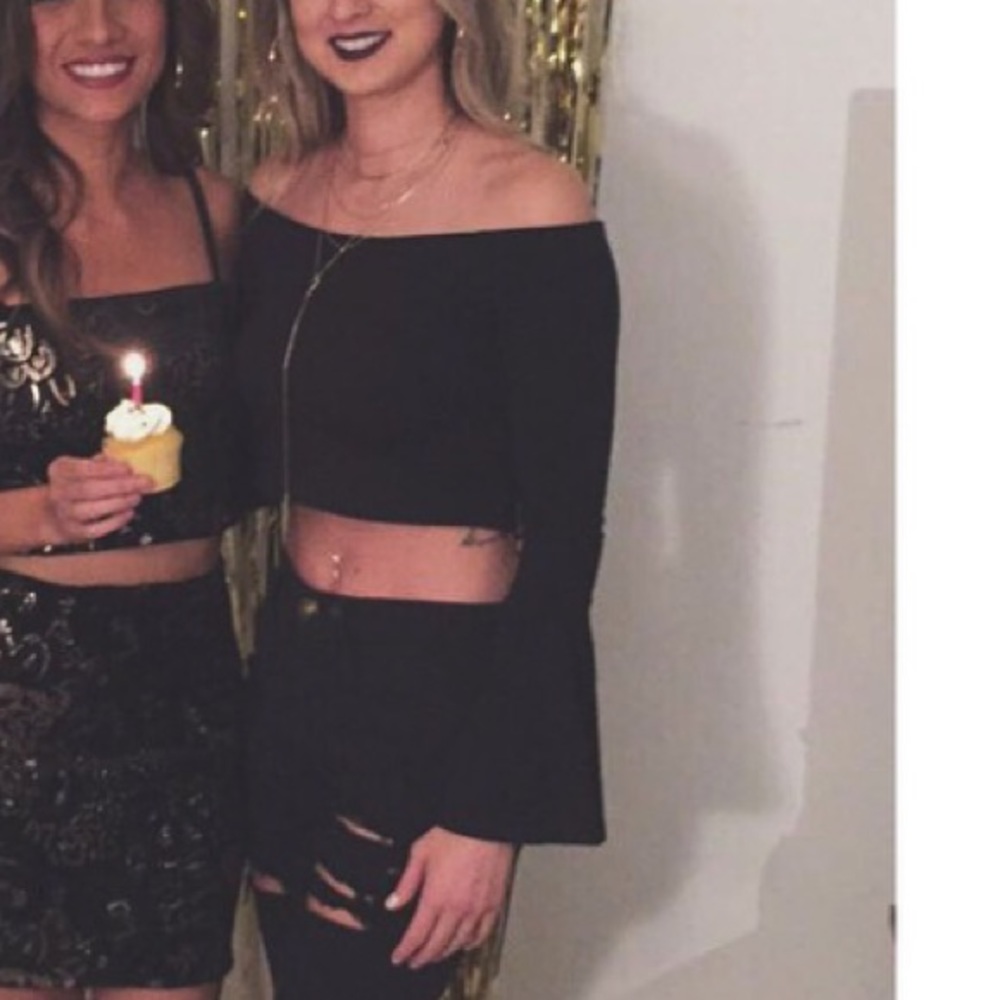 Off the shoulder crop top